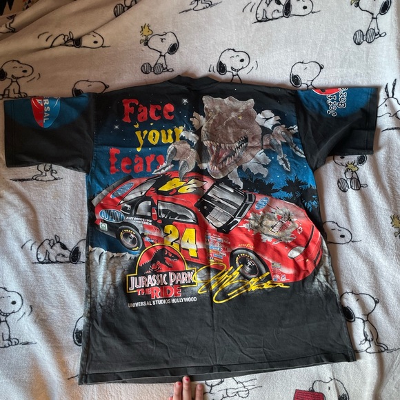 1997 Jurassic Park Jeff Gordon T-Shirt Nascar Universal Studios XL Men’s Vintage - Picture 5 of 5